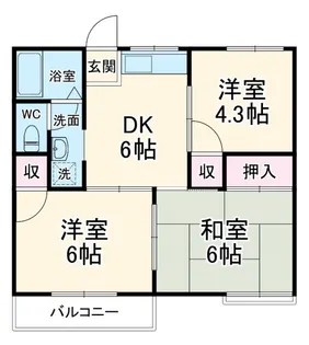 コーポちとせ【2階】の間取り