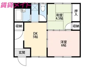 コーポハネカ B【1階】の間取り