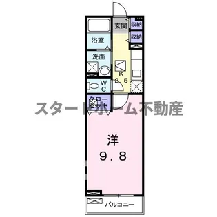1Kの間取り画像