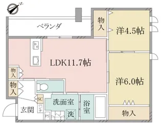 (シニア限定)ヘーベルヴィレッジ本蓮沼~Loisir壽光~【4階】の間取り