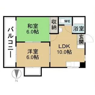 川口マンション【2階】の間取り