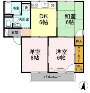 さつきハイツ A【2階】の間取り