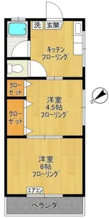 清川ハイツ【2階】の間取り