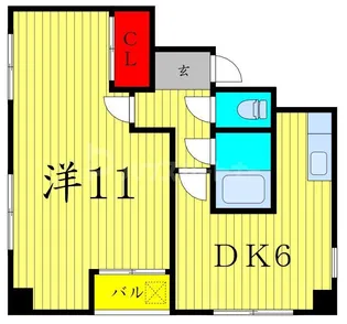 ハイホーム沖田【1階】の間取り
