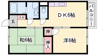 エスポワールメゾン【1階】の間取り