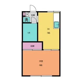 ハニーハイツ松野【1階】の間取り