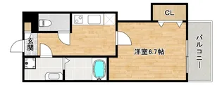 大阪府大阪市東住吉区田辺2【マンション】の間取り