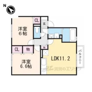 コンフォール・ヴィラA棟【2階】の間取り