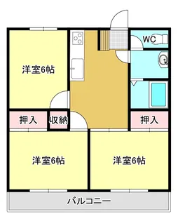 南湖ウイングC【2階】の間取り
