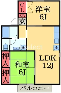ビュークレスト【2階】の間取り