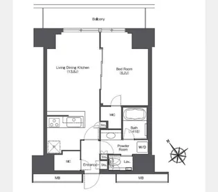 東京都港区芝浦1【マンション】の間取り