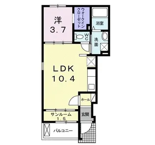 カーサ・エテルノ【1階】の間取り