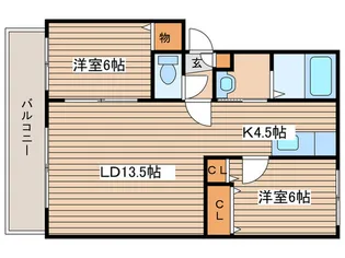 パークハイツH【1階】の間取り