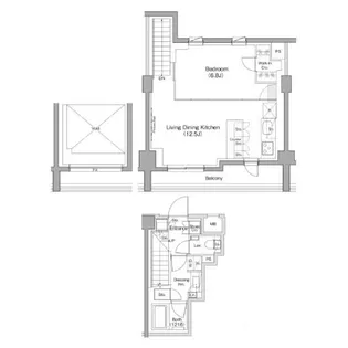 ザ・パークハビオ神泉【6階】の間取り