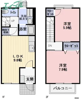 三重県伊勢市上地町【一戸建】の間取り