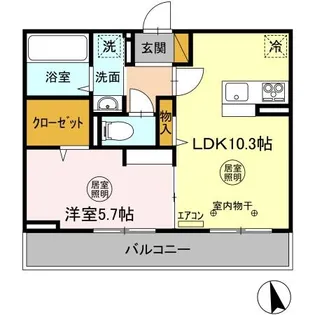 茨城県ひたちなか市大字東石川【アパート】の間取り