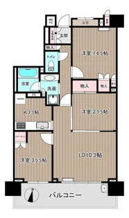 ライオンズ守谷駅前プレミアム【6階】の間取り