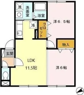メゾンボヌール C【1階】の間取り