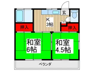 富士コーポ【2階】の間取り