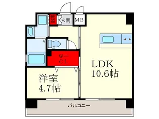 プレシャス南小倉【3階】の間取り