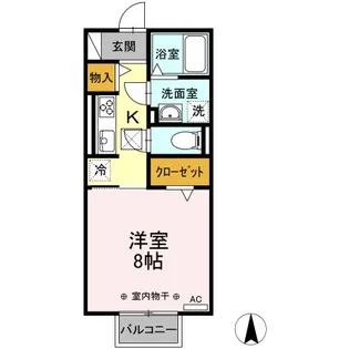 ラルーチェ上浜【1階】の間取り