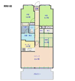 ポレスター緑町公園【9階】の間取り