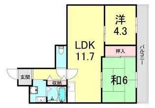 サムティ南多聞台【2階】の間取り