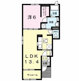 グリシーヌ【1階】の間取り