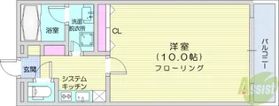 ドミトーレ6-4【1階】の間取り