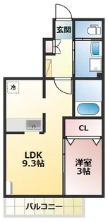 福島県郡山市安積町日出山字一本松【アパート】の間取り
