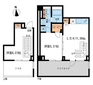 東京都港区白金3【マンション】の間取り