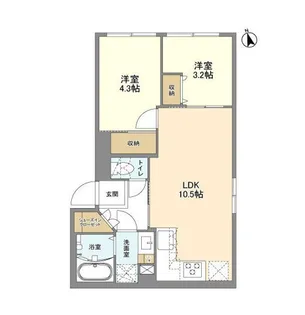 ウェルスクエア新宿戸山【3階】の間取り
