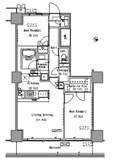 東京都江東区豊洲1【マンション】の間取り