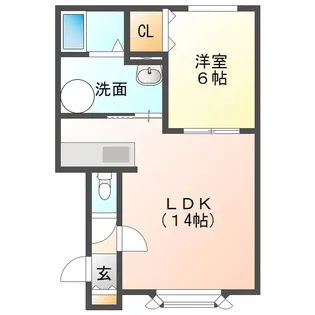 ウエストビレッジ【2階】の間取り