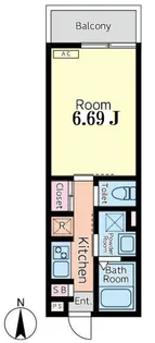 グランディール川崎【1階】の間取り