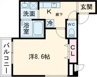 フジパレス鳳中町ノース【1階】の間取り