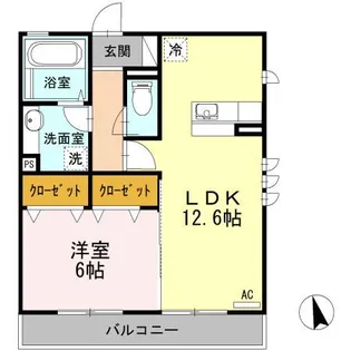 クレール扇【3階】の間取り