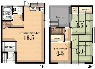 埼玉県所沢市狭山ケ丘2【一戸建】の間取り