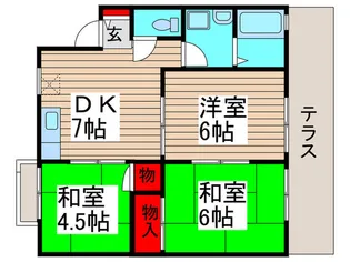 シャトーサンライズ【1階】の間取り
