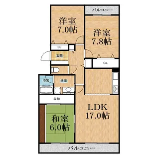 千葉県千葉市緑区おゆみ野中央8【マンション】の間取り