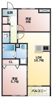コンフォルト【1階】の間取り