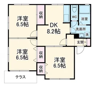 ライフコア萩C【1階】の間取り