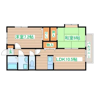 プレールII【1階】の間取り