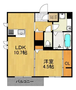神奈川県川崎市中原区井田1【アパート】の間取り