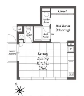 コートモデリア六本木【2階】の間取り