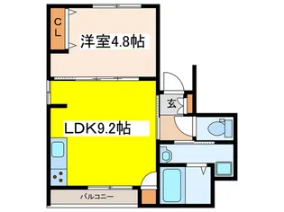 メノウ コート【1階】の間取り