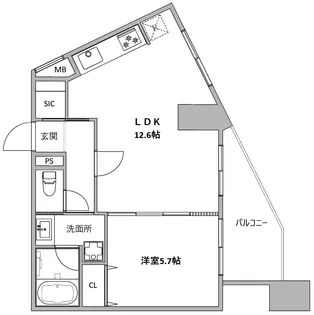 ハイライフ恵比寿【6階】の間取り