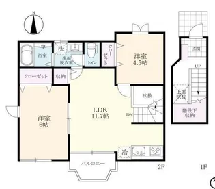 プラシードパルコ【2階】の間取り