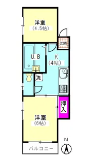 パル萩中【3階】の間取り