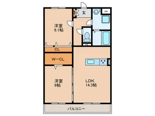 プランド-ルR-I【3階】の間取り